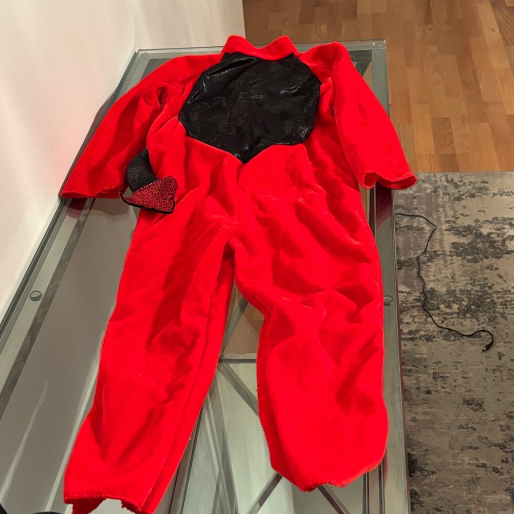 Vibrant Red Devil Costume for Kids